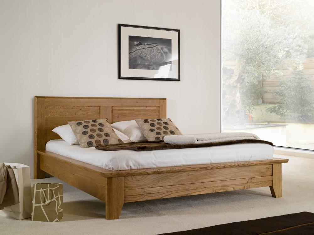 pat din lemn masiv de stejar SAHARA