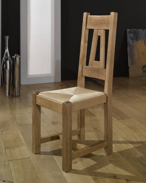scaun cu spatar din lemn masiv de stejar CAMPAGNE
