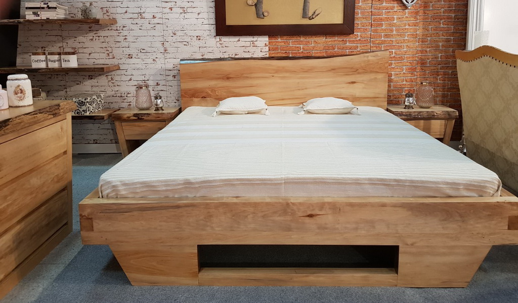Dormitor ALSACIA din lemn masiv in stil industrial