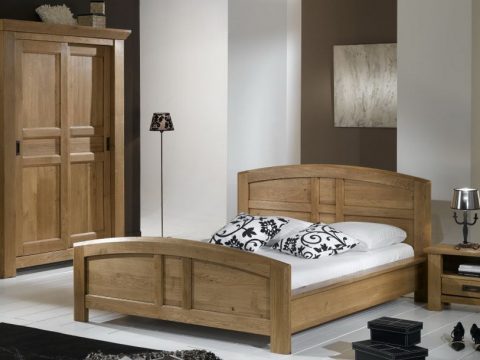 Mobila contemporana dormitor lemn masiv stejar CORSO