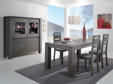 Mobila living lemn masiv stejar DUBLIN GREY