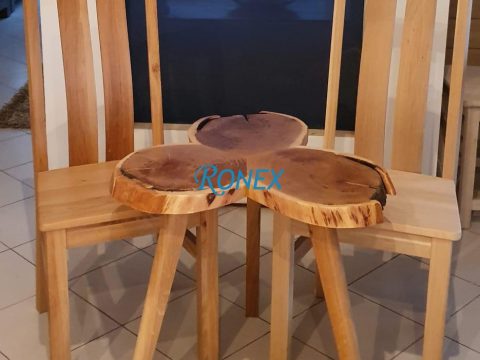 Masă cafea lemn masiv model TRIFOI